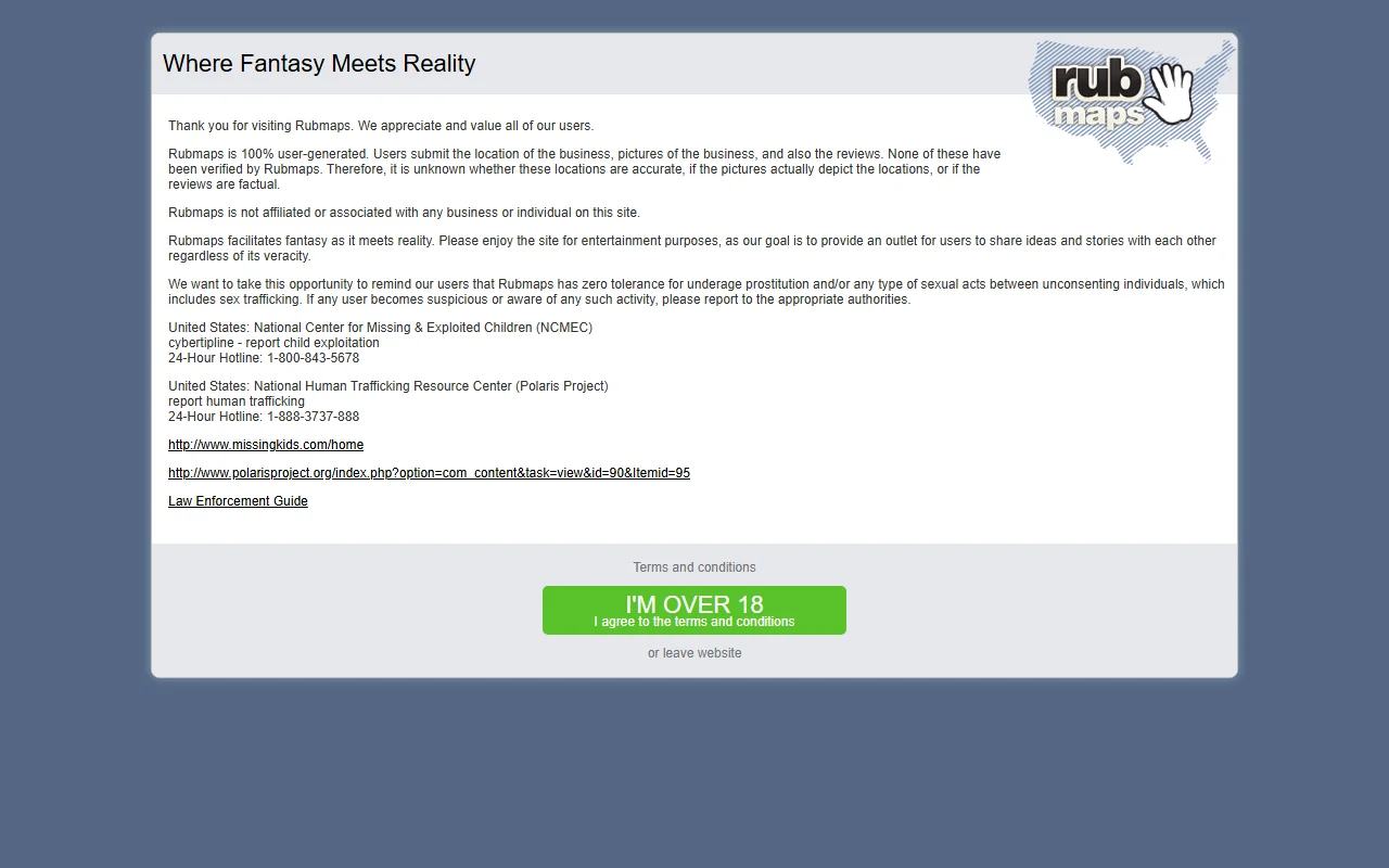 Screenshot: Rubmaps Screenshot of Rubmaps